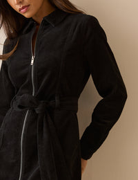 Black Cord Kai Shirt Dress