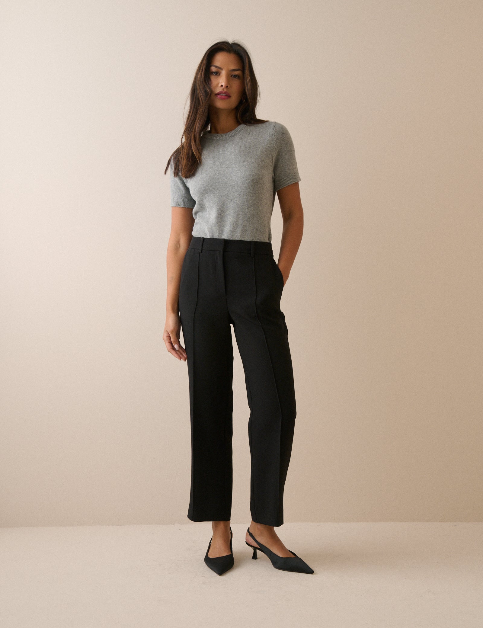 Marnie Cigarette Crepe Trousers