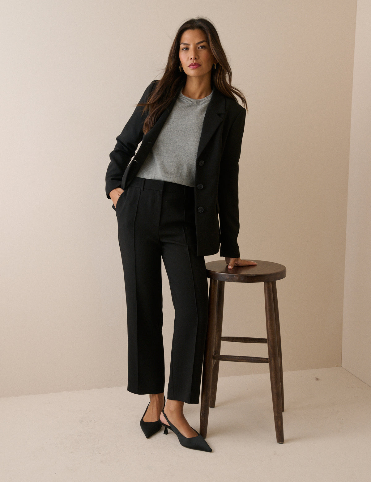 Marnie Cigarette Crepe Trousers