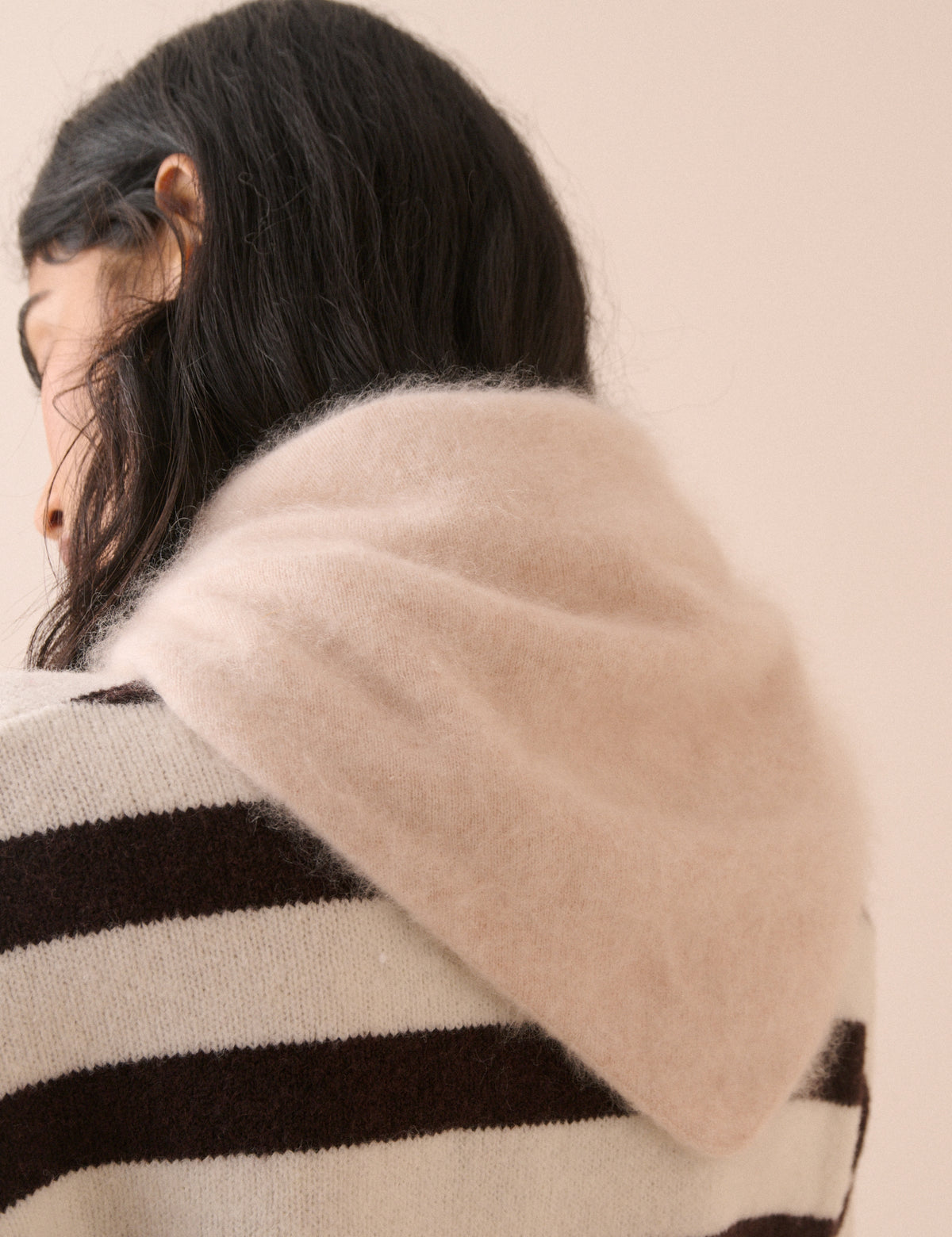 Brushed Wool Small Triangle Scarf