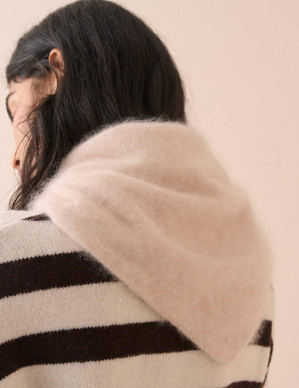 Brushed Wool Small Triangle Scarf