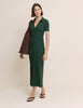 Green Clarey Polo Jersey Midi Dress