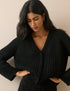Black Chunky Knitted Cardigan