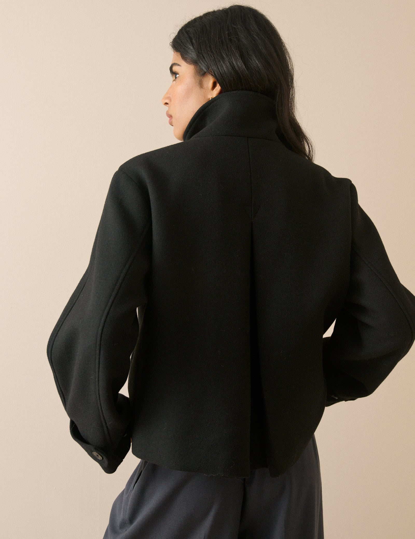 Feylan Short Funnel Neck Coat