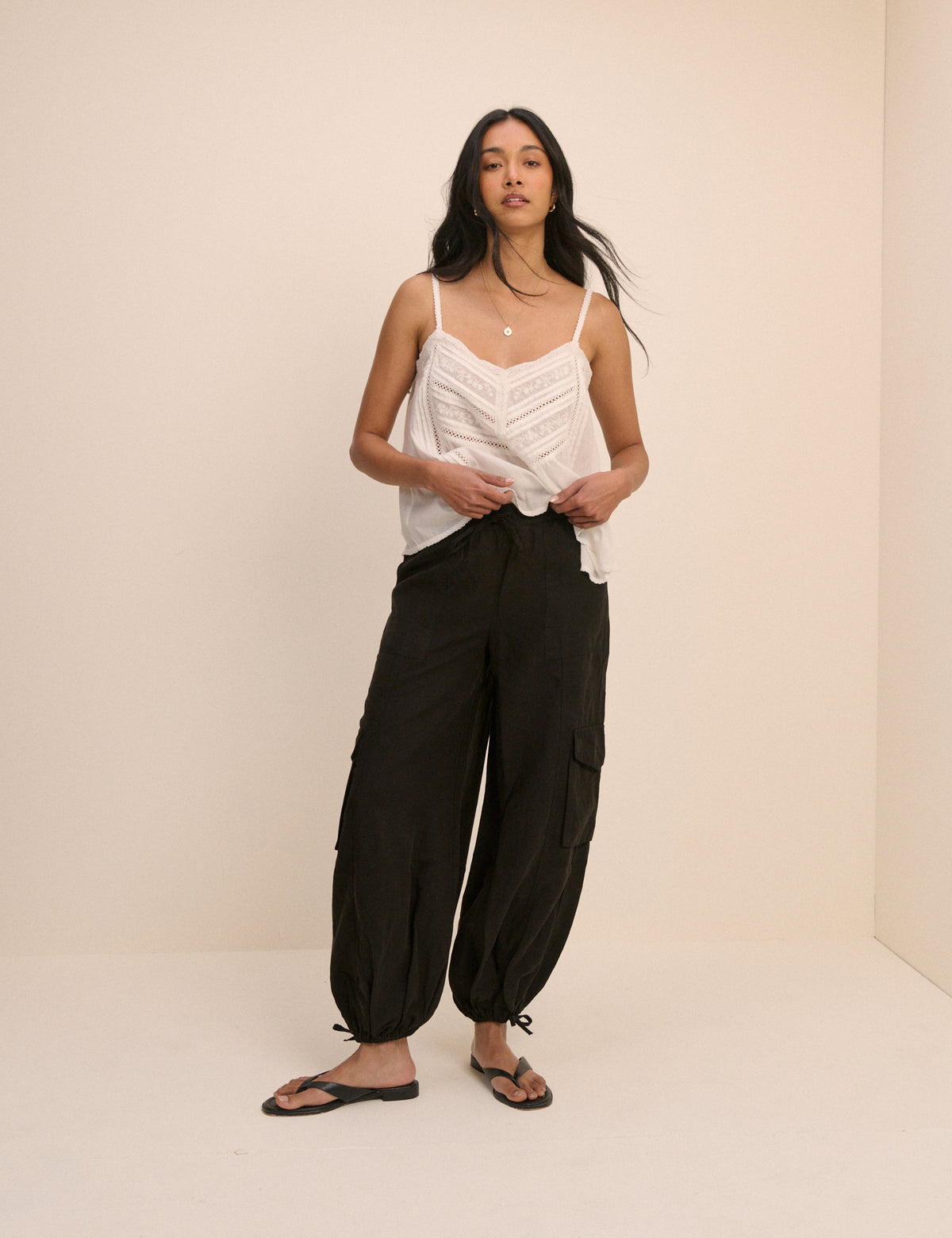Black Utility Balloon Trousers