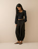 Black Utility Balloon Trousers