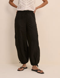 Black Utility Balloon Trousers