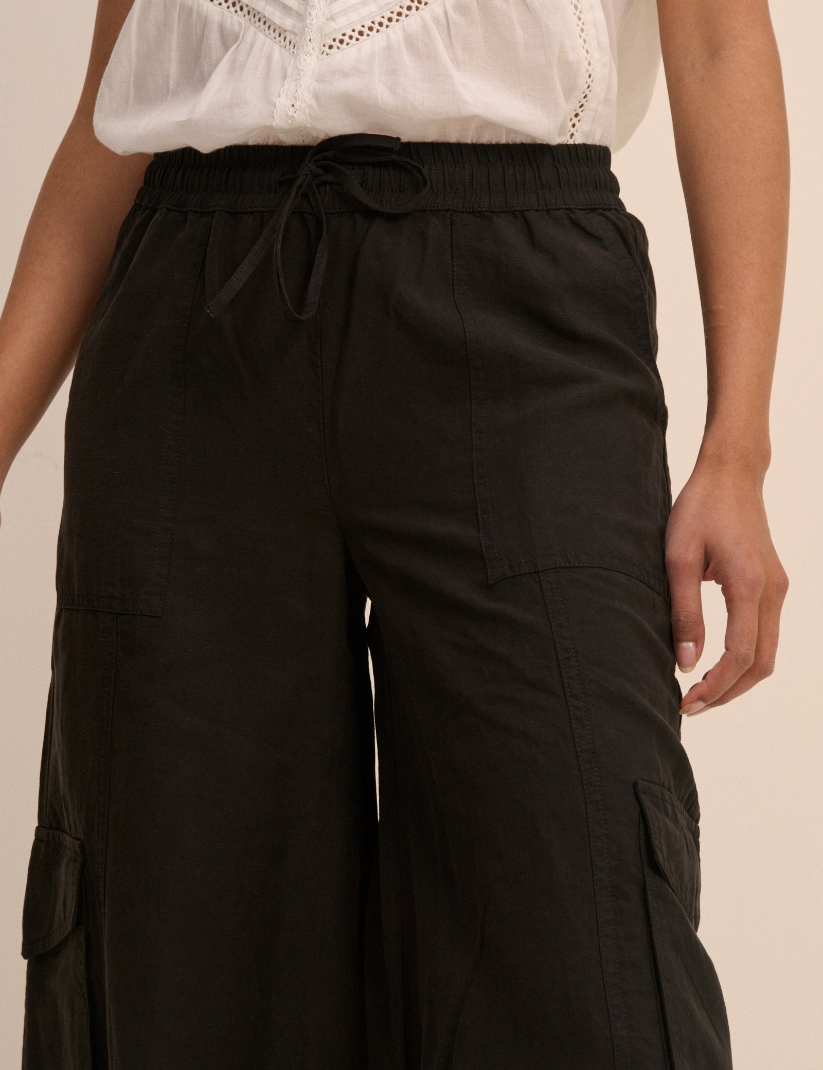 Black Utility Balloon Trousers