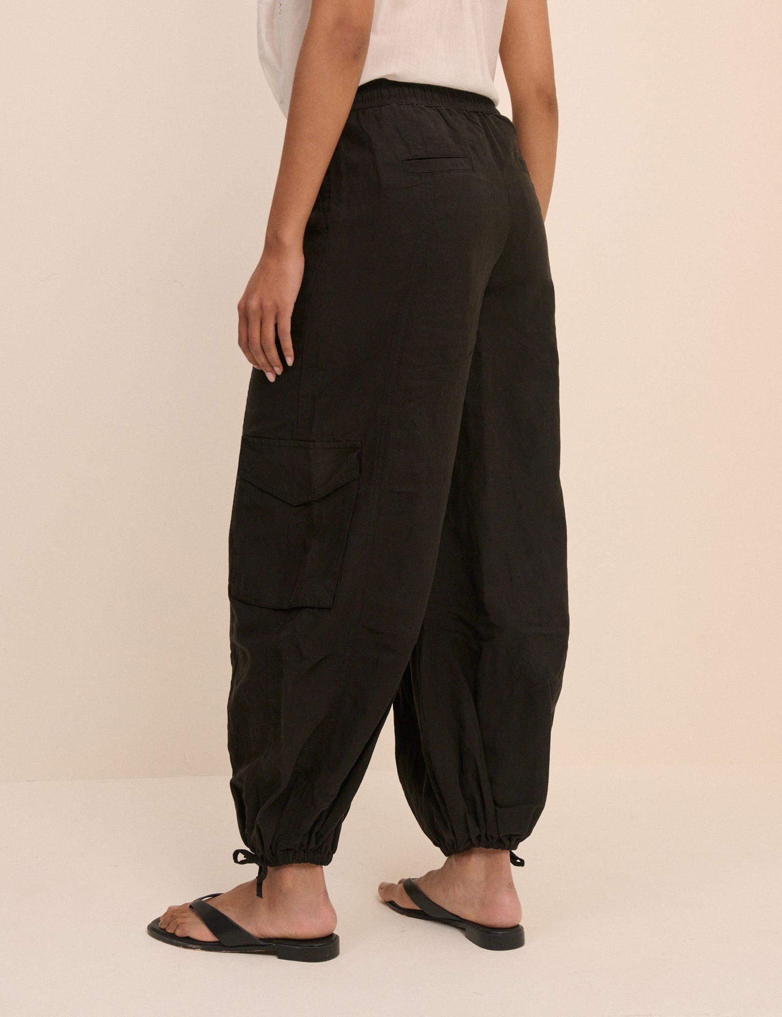 Black Utility Balloon Trousers