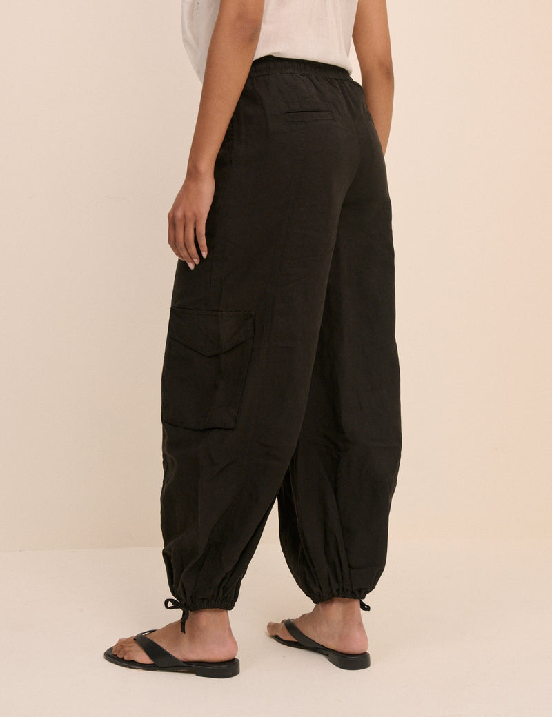Black Utility Balloon Trousers
