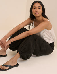 Black Utility Balloon Trousers