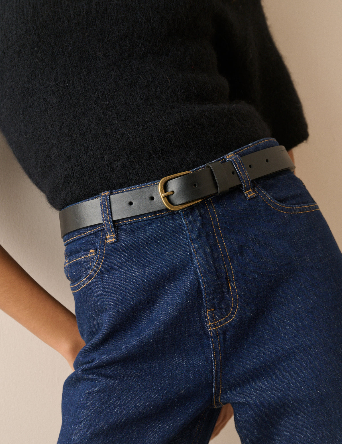 Black Leather Belt