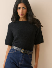 Black Leather Belt