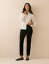 Black Cord Mid Rise Chelsea Skinny Jeans