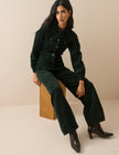 Green Cord Wide Leg Dublin Jumpsuit