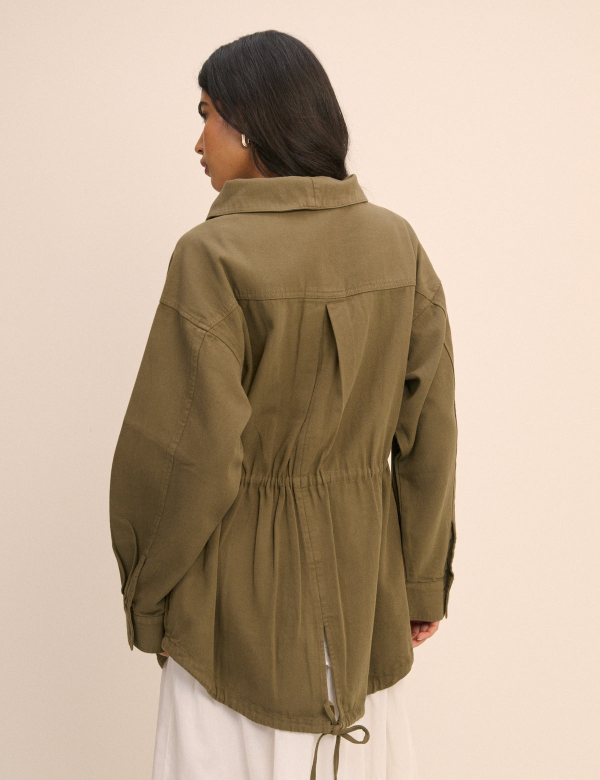 Khaki Funnel Neck Corby Utility Jacket