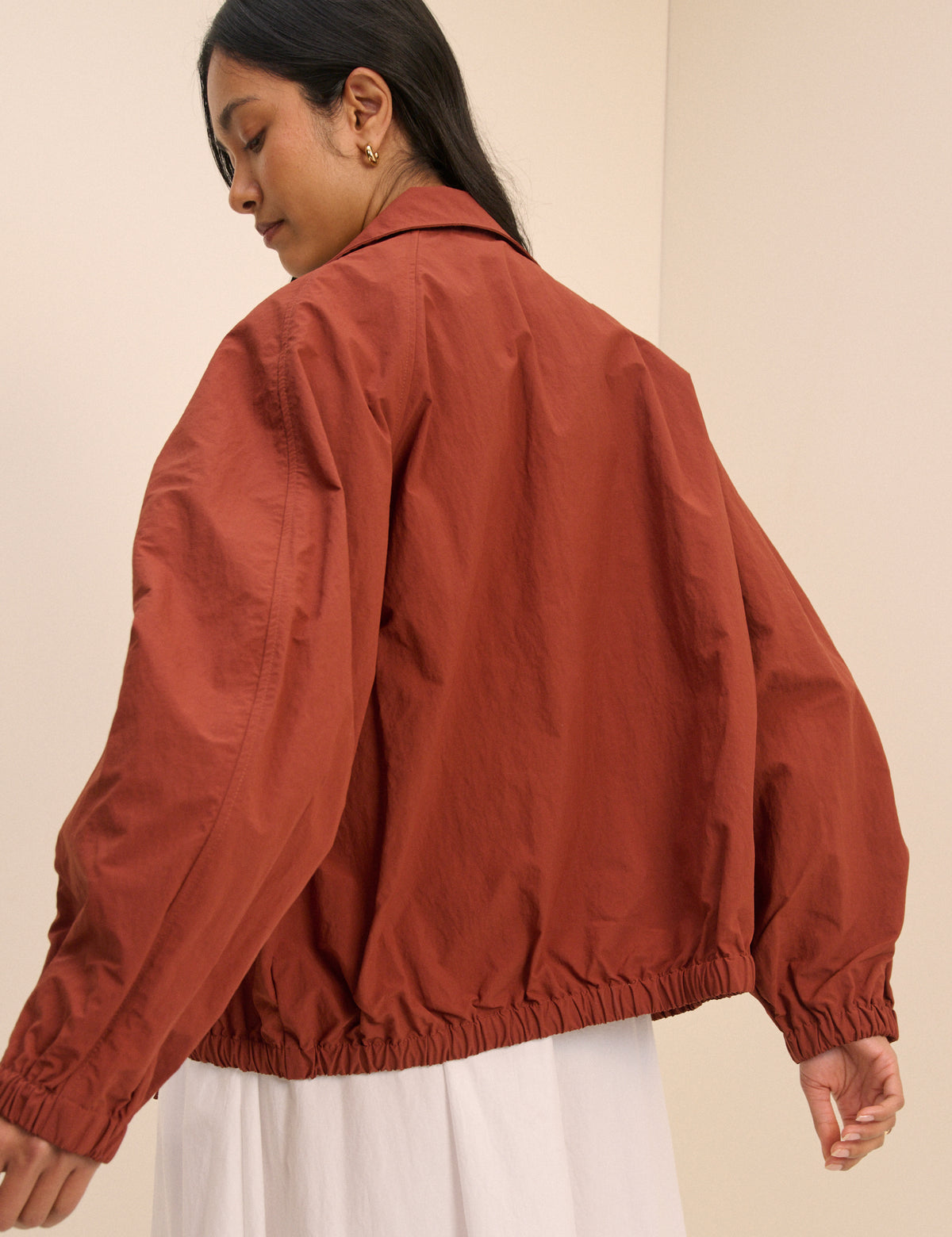 Rust Funnel Neck Melza Jacket