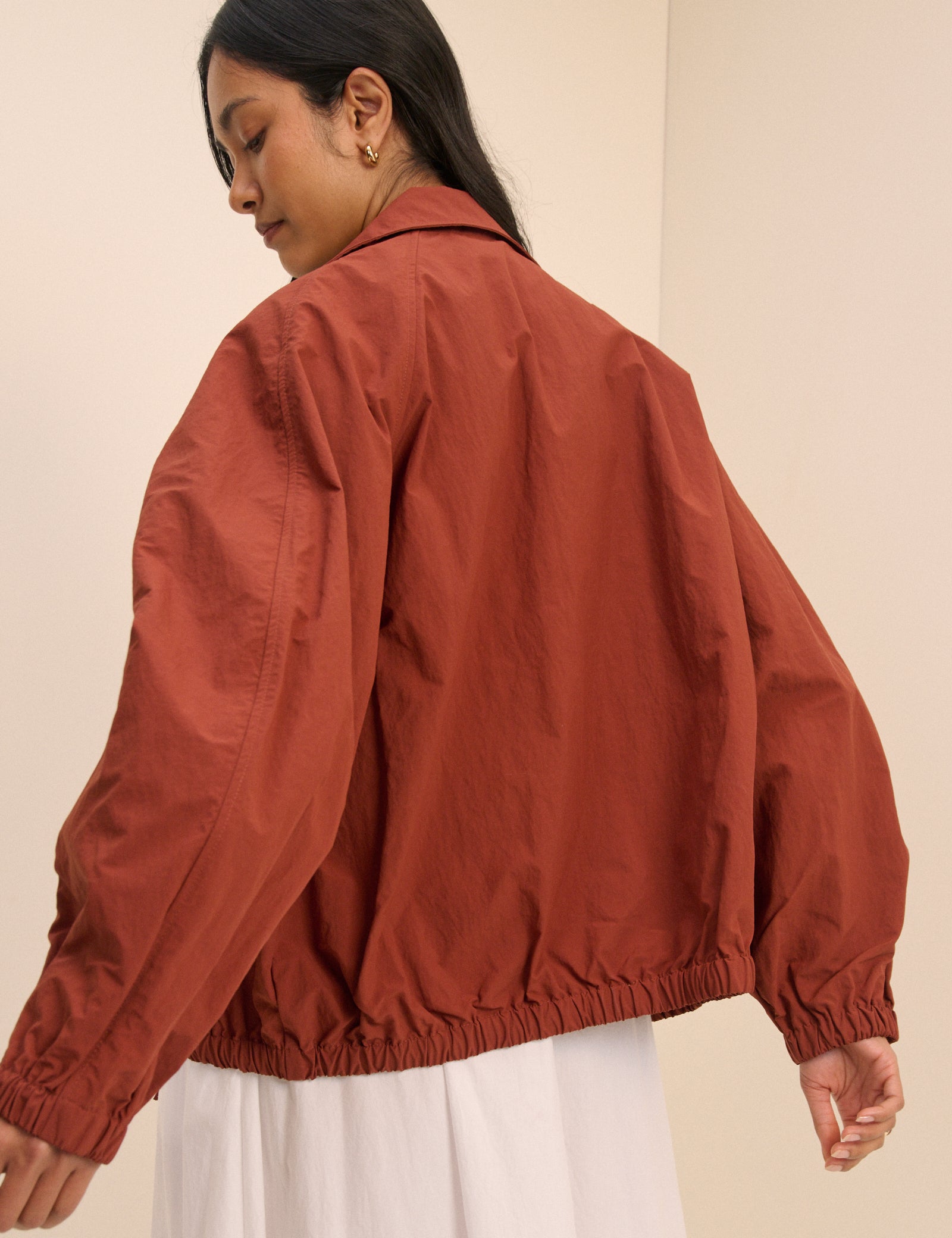 Rust Funnel Neck Melza Jacket