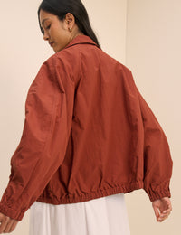 Rust Funnel Neck Melza Jacket