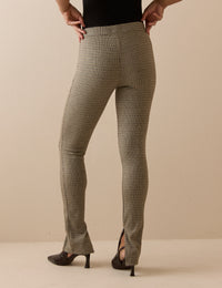 Brown Heritage Check Jersey Split Hem Leggings
