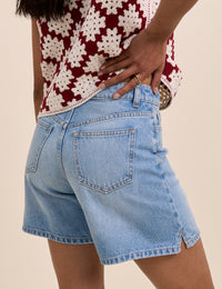 Light Blue Bermuda Denim Shorts