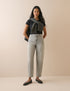 Grey Putney Barrel Leg Jeans