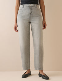 Grey Putney Barrel Leg Jeans