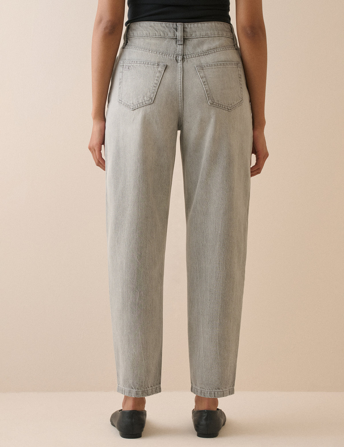Grey Putney Barrel Leg Jeans