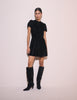 Black High Neck Velvet Ivanna Mini Dress
