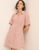 Pink Gingham Dillon Mini Shirt Dress