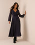 Navy Ruched Ines Midi Dress