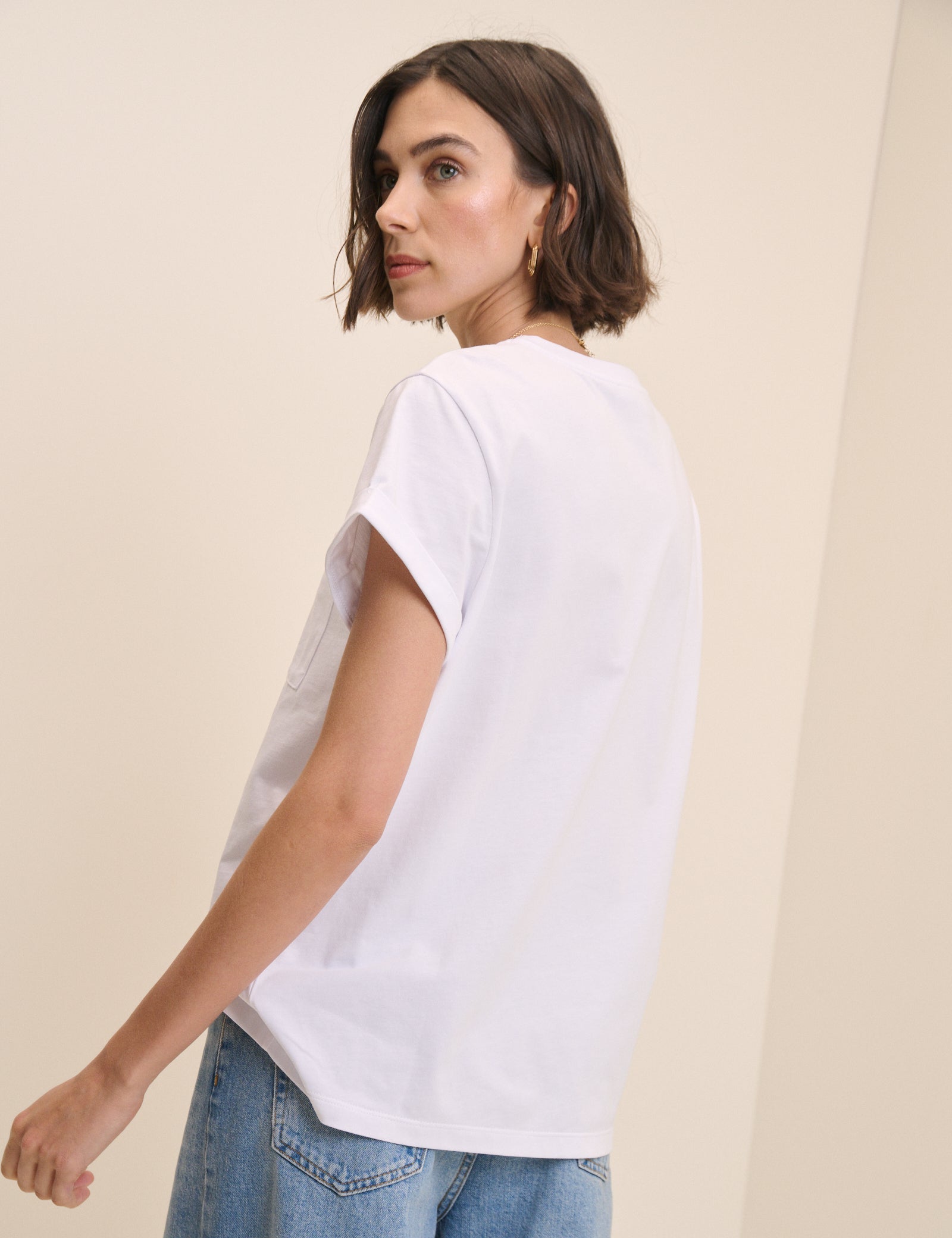 White Pocket Front T-Shirt