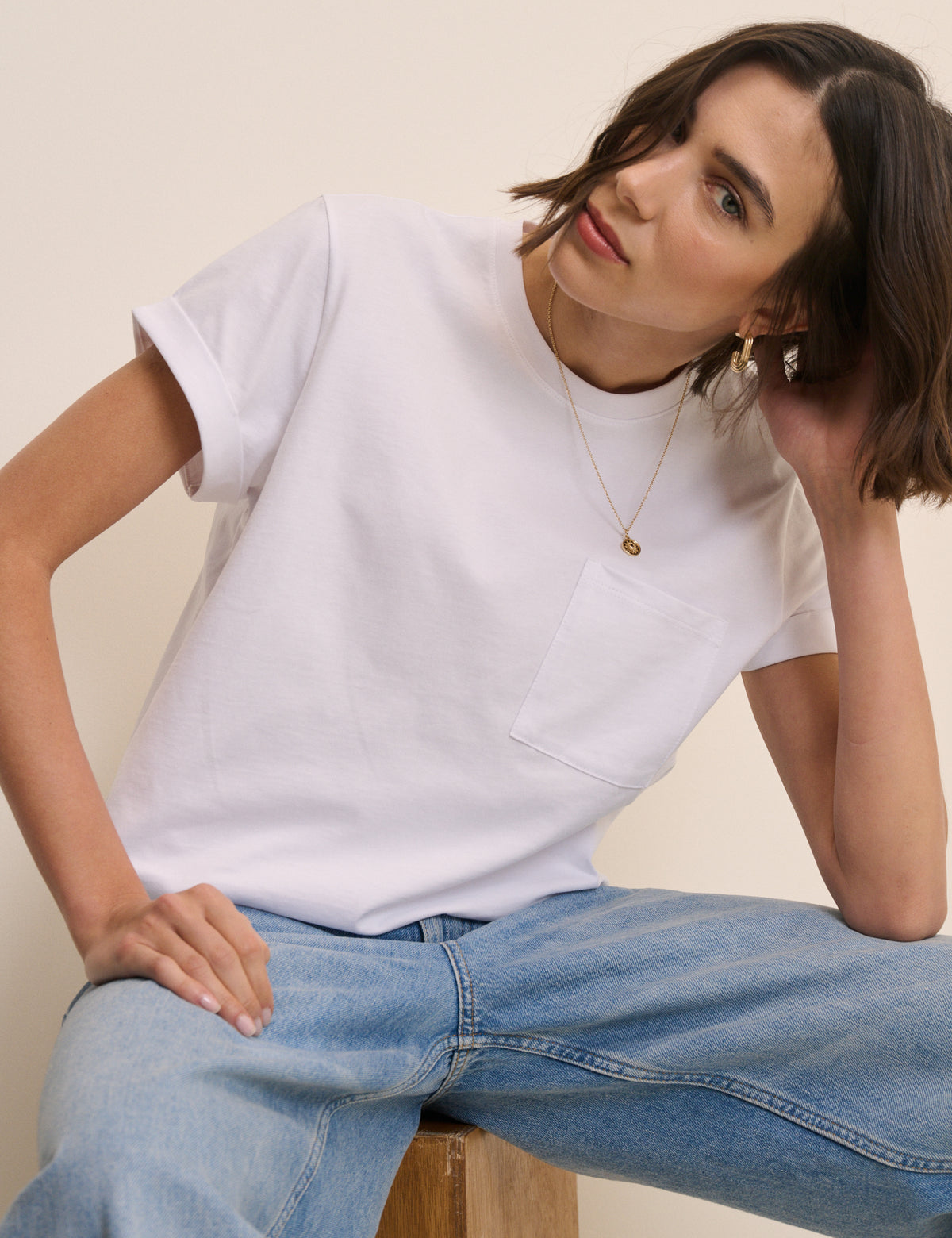 White Pocket Front T-Shirt