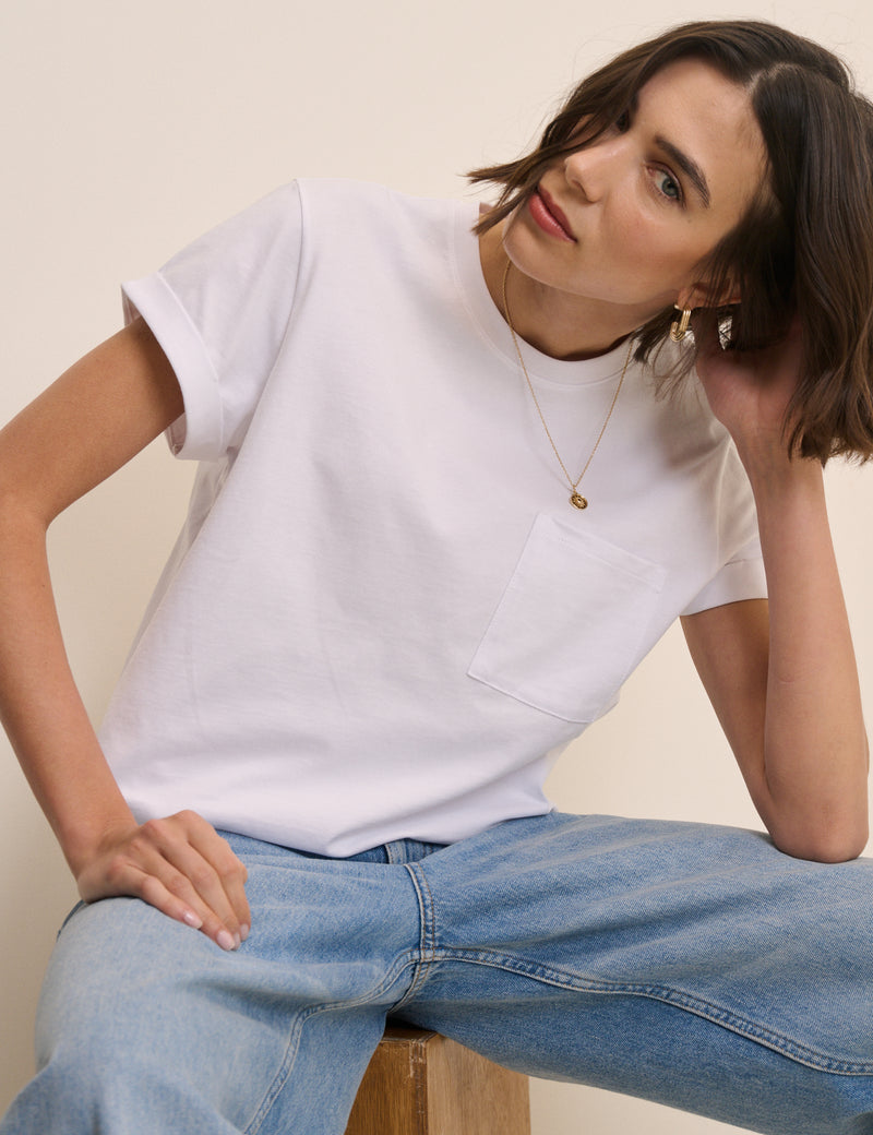 White Pocket Front T-Shirt