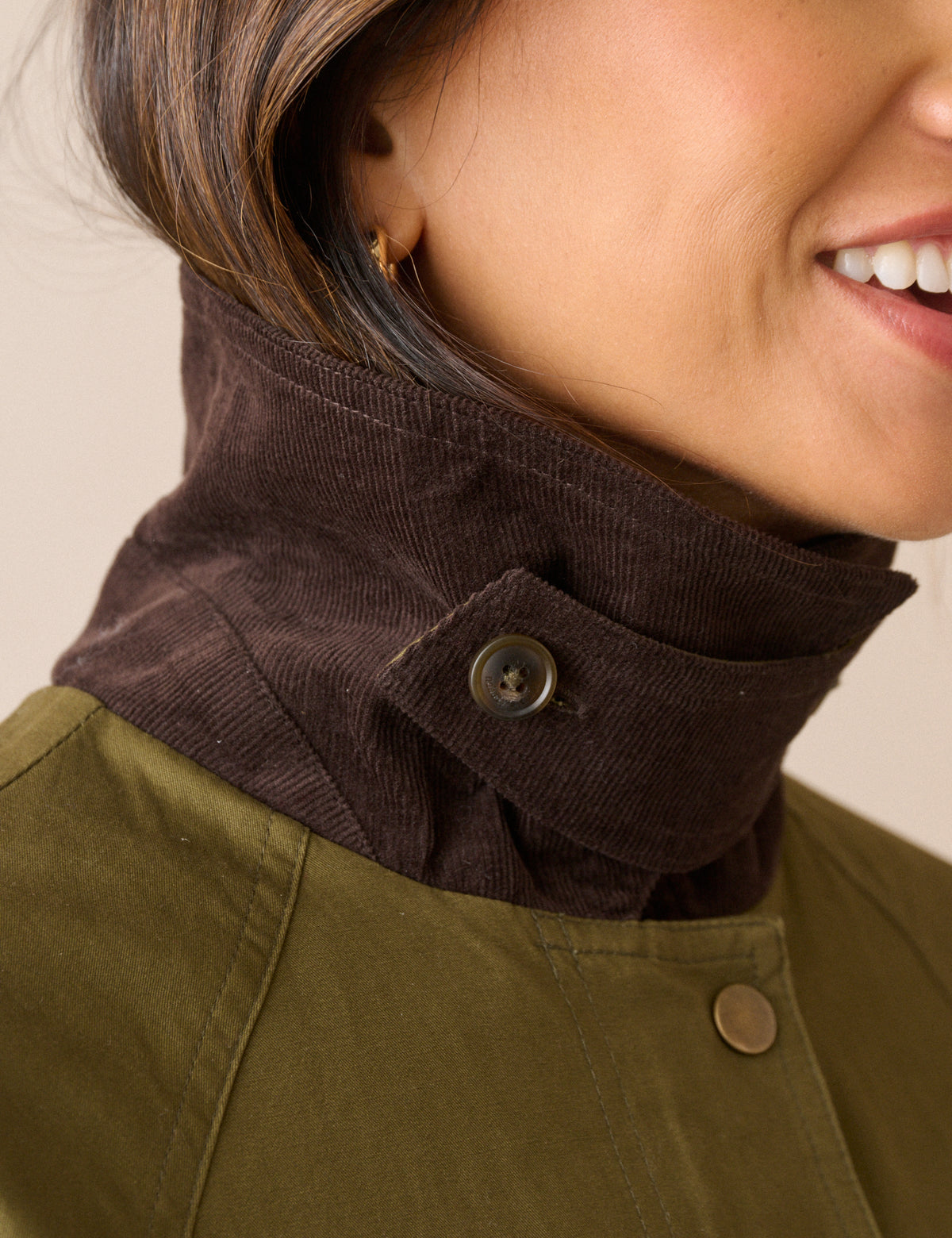 Khaki Celestial Embroidered Barn Jacket