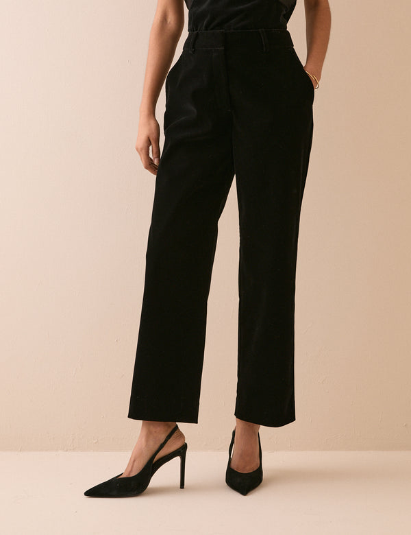 Black Velvet Cigarette Trouser