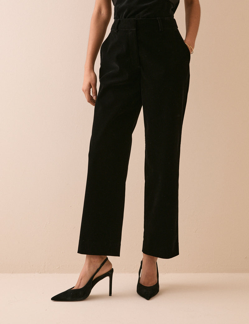 Black Velvet Cigarette Trouser