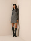 Grey High Neck Bailey Mini Dress