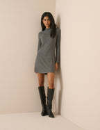 Grey High Neck Bailey Mini Dress