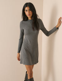 Grey High Neck Bailey Mini Dress