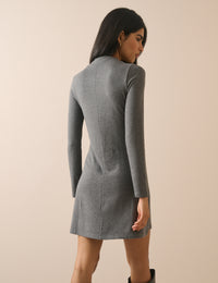 Grey High Neck Bailey Mini Dress