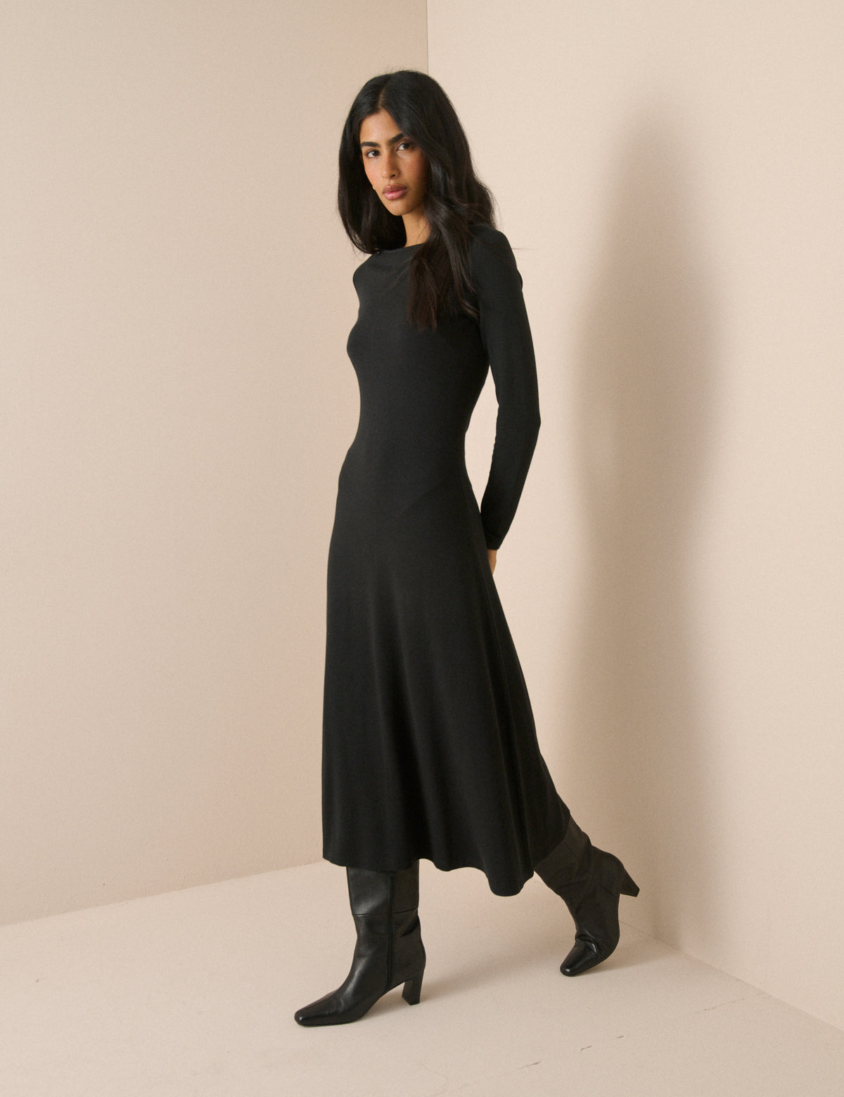 Black Modal Bronte Midi Dress