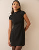 Black High Neck Jersey Eloise Mini Dress