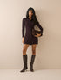 Plum Jersey Collared Annabel Mini Dress