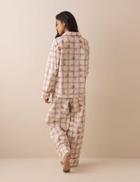 Cream Check and Floral Pyjama Set