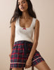 Red Tartan Brushed Pyjama Shorts
