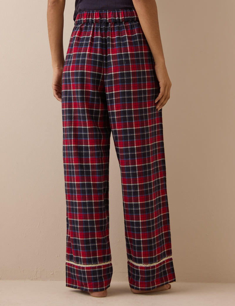 Red Tartan Brushed Pyjama Bottoms