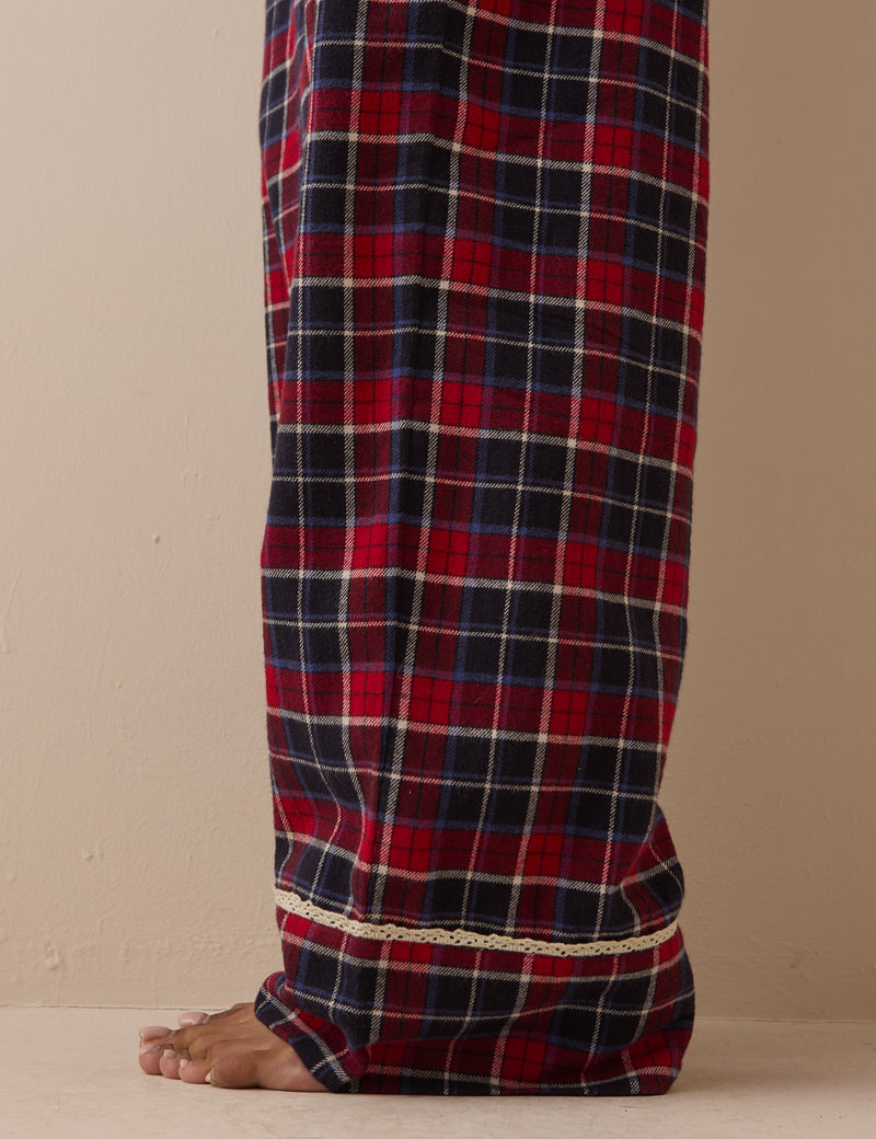 Red Tartan Brushed Pyjama Bottoms