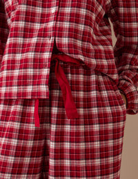 Red Check Broderie Hem Pyjama Bottoms