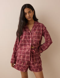 Red Check and Floral Pyjama Set